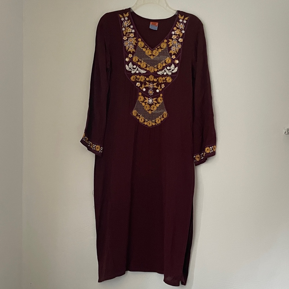 Long Sleeve Maroon Dress for Pakistani / Indian event